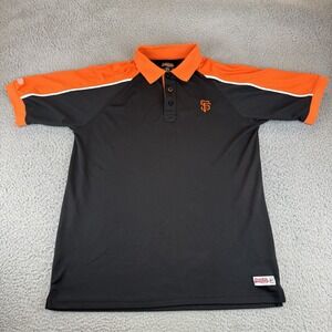 Stitches San Francisco Giants MLB Black Polo Shirt Baseball Gear Mens Medium